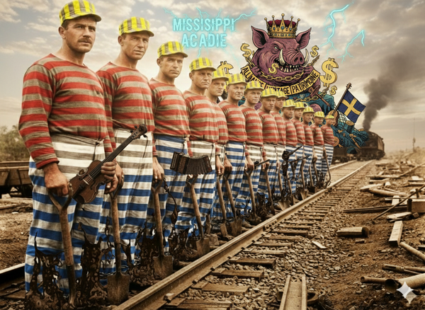 Cajun Dead et le Talkin`Stick  Appalachian Song Bitch Bin Mississipi Acadie Goddam directly Challenging the Acadian Heritage Patrimonial Industry and wins